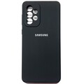 Силиконовый чехол Silicone Case с закрытым низом и защитой камеры черный для Samsung Galaxy A53(#1)