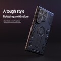 Противоударная-накладка с пластиной MagSafe Nillkin CamShield Armor Prop Magnetic Case Синяя для Samsung Galaxy S24 Ultra(#10)
