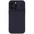 Силиконовая накладка с пластиной Magsafe Nillkin CamShield Silky Magnetic Silicone Case Темно-фиолетовый для Apple iPhone 14 Pro Max(#1)