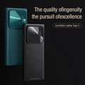 Силиконовая накладка Nillkin CamShield Leather Case S Синяя для Samsung Galaxy S22 Ultra(#8)