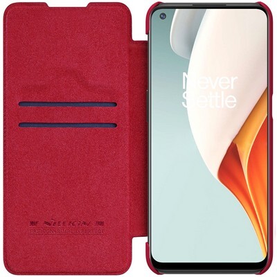 Кожаный чехол Nillkin Qin Leather Case Черный для OnePlus Nord N100(3)