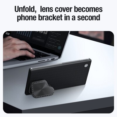 Магнитная накладка Nillkin Textured Prop Magnetic Case Черная для Samsung Galaxy S24 Ultra(4)