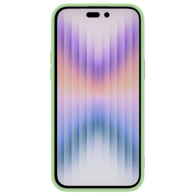 Силиконовая накладка с пластиной Magsafe Nillkin CamShield Silky Magnetic Silicone Case Зеленая для Apple iPhone 15 Pro Max(2)