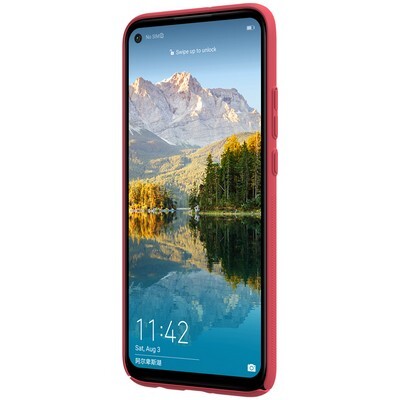 Пластиковый чехол с подставкой Nillkin Super Frosted Shield Красный для Huawei Mate 30 Lite (Nova 5i Pro)(2)