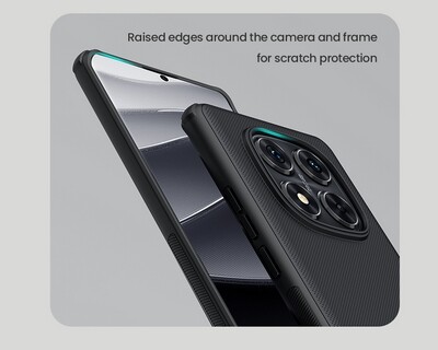 Пластиковый чехол с пластиной Magsafe Nillkin Super Frosted Shield Pro Magnetic Case Черный для Xiaomi Poco X7(7)
