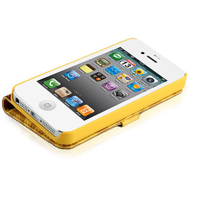 Кожаный чехол Nuoku Leopard Series Case Yellow для Apple iPhone 5/5s/SE(2)