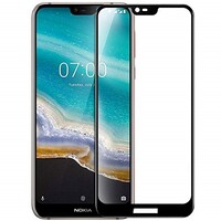 Противоударное защитное стекло Full Screen 0.3mm черное для Nokia 7.1