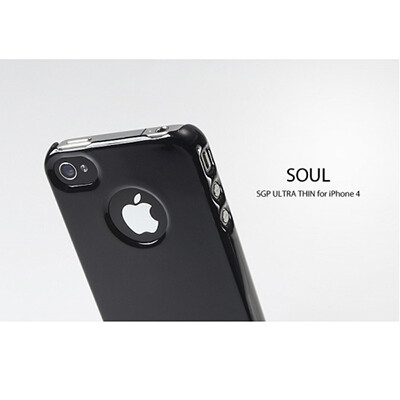 Пластиковый чехол SGP Ultra Thin Air Vivid Series Black для Apple iPhone 4/4S(2)