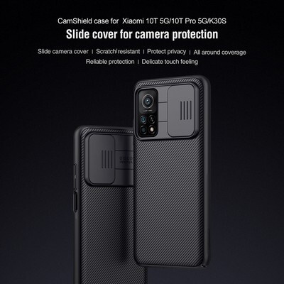 Чехол-накладка Nillkin CamShield черная для Xiaomi Mi10T (Mi10T Pro)(7)