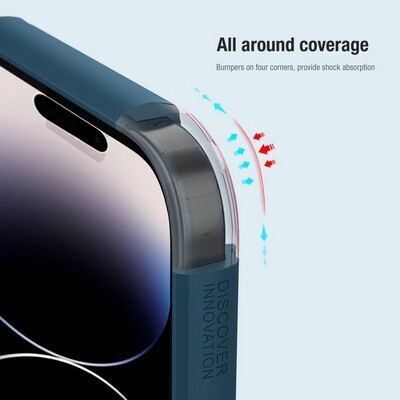 Пластиковый чехол с пластиной Magsafe Nillkin Super Frosted Shield Pro Magnetic Case Черный для Apple iPhone 14 Pro Max(3)
