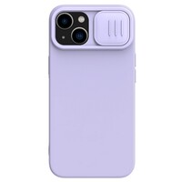 Силиконовая накладка с пластиной Magsafe Nillkin CamShield Silky Magnetic Silicone Case Лавандовая для Apple iPhone 14 Plus