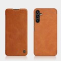 Кожаный чехол Nillkin Qin Leather Case Коричневый  для Samsung Galaxy A34(#4)