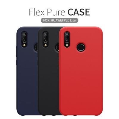 Чехол бампер Nillkin Flex Pure Case Синий для Huawei P20 Lite(6)