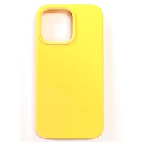 Силиконовый чехол Liquid Silicone Case с закрытым низом желтый для Apple iPhone 13 Pro