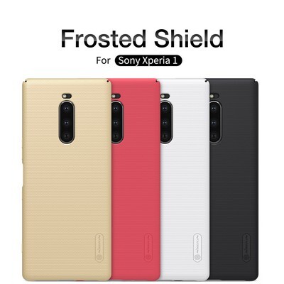 Пластиковый чехол с подставкой Nillkin Super Frosted Shield Красный для Sony Xperia 1(5)