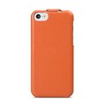 Кожаный чехол-книга Melkco Leather Case Orange LC для Apple iPhone 5c(#3)