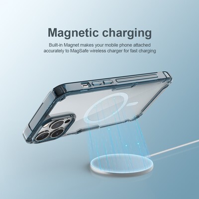 Силиконовый чехол Nillkin Nature TPU Pro Magnetic Case Синий для Apple iPhone 13 Pro Max(7)