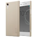 Пластиковый чехол с пленкой Nillkin Super Frosted Shield Gold для Sony Xperia XA1(#3)
