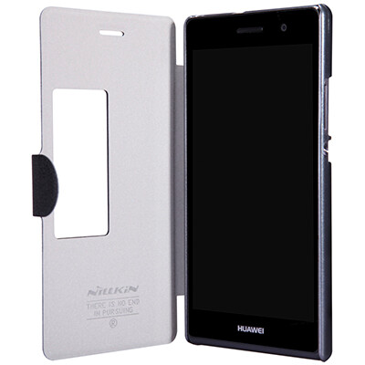Полиуретановый чехол Nillkin Fresh Series Black  для Huawei Ascend P7(1)