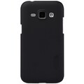 Пластиковый чехол с пленкой Nillkin Super Frosted Shield Black для Samsung Galaxy J1(#1)