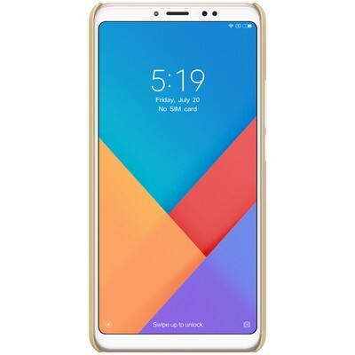 Пластиковый чехол с пленкой Nillkin Super Frosted Shield Золотой для Xiaomi Mi Max 3(2)