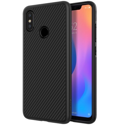 Пластиковый чехол Nillkin Synthetic Fiber Черный для Xiaomi Mi8(3)