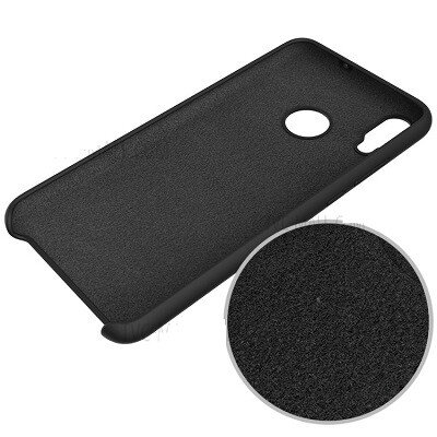 Силиконовый чехол Silicone Case черный для Huawei P20(5)