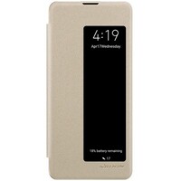 Полиуретановый чехол книга Nillkin Sparkle Leather Case Золотой для Huawei P30 Pro