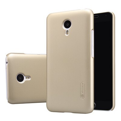 Пластиковый чехол с пленкой Nillkin Super Frosted Shield Gold для Meizu M2 Note(3)