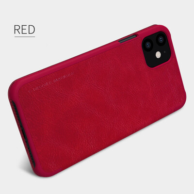 Кожаный чехол-книга Nillkin Qin Series Leather case красный для Apple iPhone 11 Pro(6)