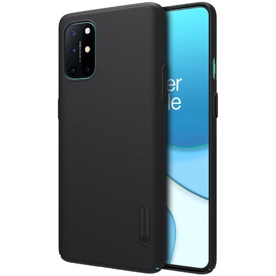 Пластиковый чехол с подставкой Nillkin Super Frosted Shield Черный для OnePlus 8T(3)