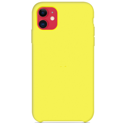 Силиконовый чехол желтый для Apple iPhone 11(2)