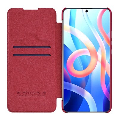 Кожаный чехол Nillkin Qin Leather Case Красный для Xiaomi Redmi Note 11 5G(3)