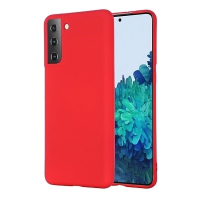 Силиконовый чехол Silicone Case красный для Samsung Galaxy S21 Plus(1)