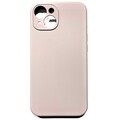 Силиконовый чехол Silicone Case с закрытым низом и защитой камеры бледно-розовый для Apple iPhone 14 Plus(#1)