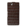Кожаный чехол TETDED Wild Series Brown Crocodile для Sony Xperia Z L36h(#2)