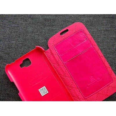 Кожаный чехол Rada Flip Cover Pink для Samsung N7100 Galaxy Note 2(3)