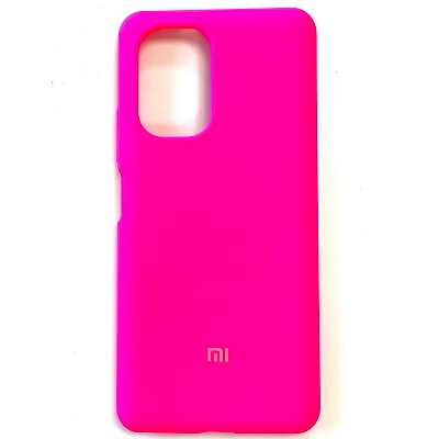 Силиконовый чехол Silicone Case ярко-розовый для Xiaomi Poco F3(1)