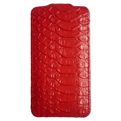 Кожаный чехол книга Melkco Snake Print Pattern - Red для Apple iPhone 4/4S(1)