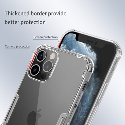 Силиконовый чехол Nillkin Nature TPU Case Серый для Apple iPhone 12 Pro Max(3)