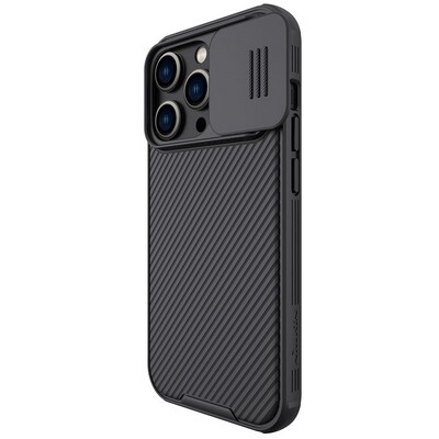 Чехол-накладка с пластиной Magsafe Nillkin CamShield Pro Magnetic Черная для Apple iPhone 14 Pro Max(3)