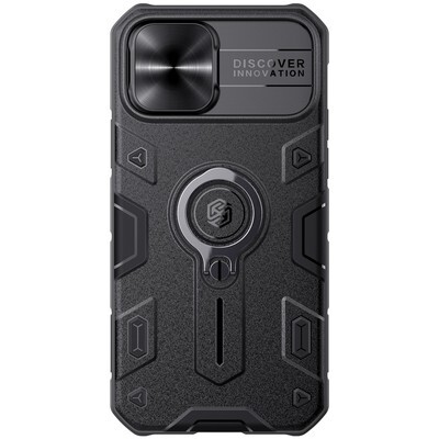 Противоударная-накладка Nillkin CamShield Armor черная для Apple iPhone 12 Pro(1)