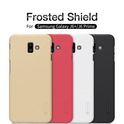 Пластиковый чехол с подставкой Nillkin Super Frosted Shield Черный для Samsung Galaxy J6 Plus(4)