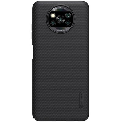 Пластиковый чехол Nillkin Super Frosted Shield Черный для Xiaomi Poco X3/ Poco X3 Pro(1)
