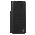 Кожаный чехол Nillkin Qin Pro Plain Leather Case Черный для Samsung Galaxy Z Fold 4(#1)