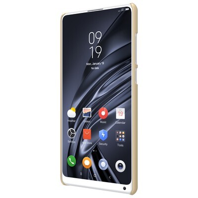 Пластиковый чехол с пленкой Nillkin Super Frosted Shield Золотой для Xiaomi Mi MIX 2s(2)