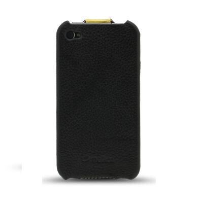 Кожаный чехол Melkco Leather Case Black/Yellow LC для Apple iPhone 4/4S(3)