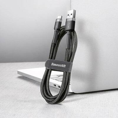 Кабель Baseus Cafule Cable CATKLF-BG1 USB For Type-C 3A 1M черный(5)