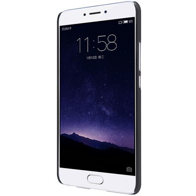 Пластиковый чехол с пленкой Nillkin Super Frosted Shield Black для Meizu MX6(2)