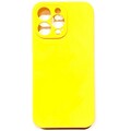 Силиконовый чехол Silicone Case с закрытым низом и защитой камеры желтый для Apple iPhone 14 Pro(#1)